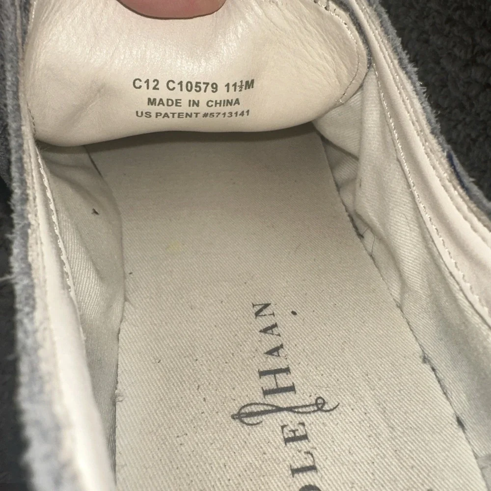 Mens COLE HAAN Air Eyelet Lace Up  Loafer Shoes C12 C10579 Grey‎ Size 11.5